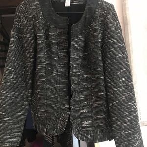 Ruffle trim jacket